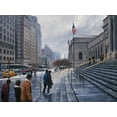 thumbnail image 2 of Braithwaite, Bruce 24x19 White Modern Wood Framed Museum Art Print Titled - 5th Avenue From the Met, 2 of 4