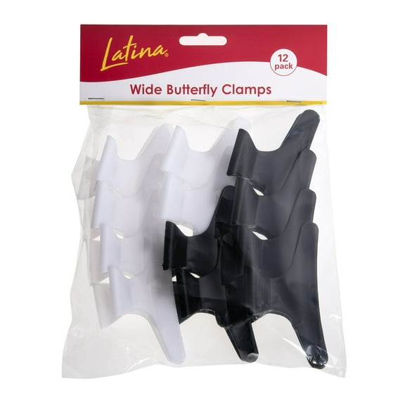 Butterfly Clamps 1-dozen * Size: Large 3" * Assorted Colors []