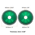 thumbnail image 2 of Uxcell Diamond Saw Blade Metal Alloy Cutting Wheels Cutting Disc for Cutting Metal Stone Green 4" 3 Pcs, 2 of 6