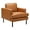 Brown, variant on Decade Armchair Brown Accent Chair, Modern Style, Plush and durable faux leather fabric, Plywood, Indoor Living
