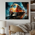 thumbnail image 1 of Designart Grande Oeuvre Murale de Train, composition Dynamique de Train, Déco Murale de Train, Toile Moderne Multicolore, 40x30 Pouces, 1 of 5