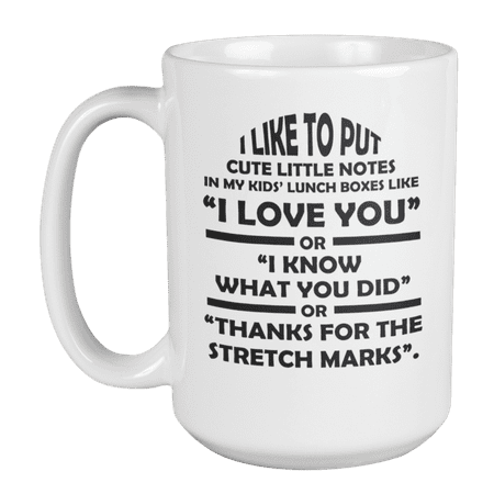 

Cute Little Notes Sweet Sayings Coffee & Tea Mug for Mom or Mommy (15oz)