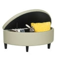 thumbnail image 3 of Homebeez 43.5" Half Moon Storage Ottoman,Button Bedroom Benches for Entryway Living Room, 3 of 5