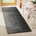 thumbnail image 3 of SAFAVIEH Vintage Leather Jarred Diamond Striped Runner Rug, Light Grey/Black, 2'3" x 9', 3 of 10