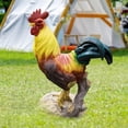 thumbnail image 4 of kurtrusly Resin Statue Chicken Statue Decorative Patio Lawn Backyard for Lift Foot L 1Set, 4 of 6
