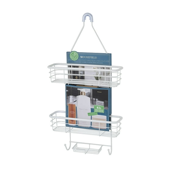 Estante Organizador Colgante Extra Amplio con 3 Niveles Organizador Para Regadera Blanco Mate Moorefield