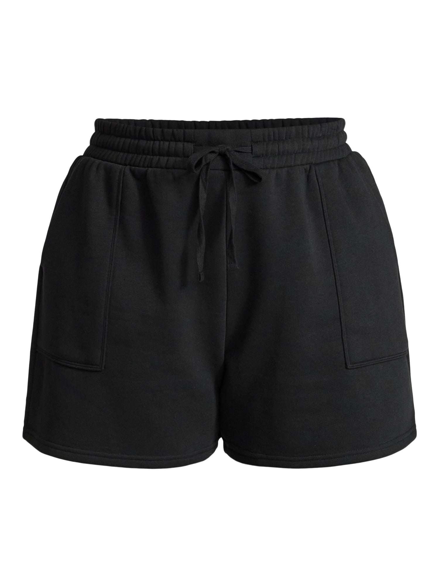 Terra & Sky Women's Plus Size Fleece Shorts with Pockets, Sizes 0X-5X