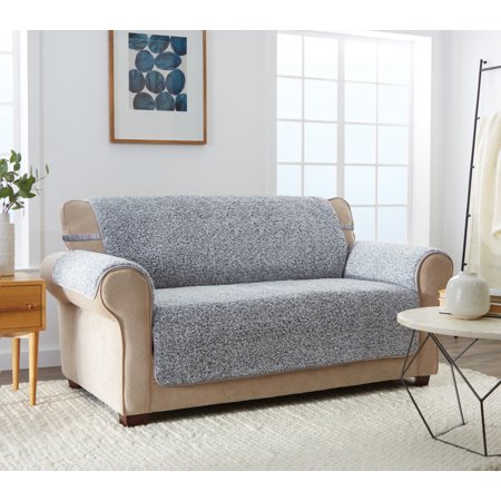 Innovative Textile Solutions 1-piece Cambridge Sherpa Sofa Furniture Cover  Grey