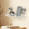 thumbnail image 4 of WUXIAB&nbsp;No-Drill Acrylic Bathroom Suction Storage,Powerful Suction Shower Caddy Shelf,Removable Hanging Storage Basket,Corner Rectangular Toiletries Organizer,Modern Acrylic Wall-Mounted Shelf, 4 of 9