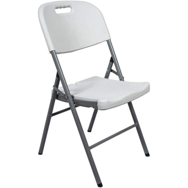 Silla Plegable de Plástico Reforzado Practiksa para Fiestas Eventos Exterior Color Blanco