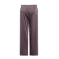 thumbnail image 4 of OIOLOYJM Women Dress Pants Stretchy Wide Leg Business Work Yoga Pants High Waisted Casual Pull On Trouserwith Pockets Brown_#002 M, 4 of 6