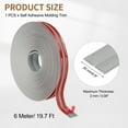 thumbnail image 2 of Uxcell Wall Corner Protector 0.8" x 19.7 ft, Self Adhesive Wall Guard Gray, 2 of 6