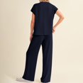 thumbnail image 5 of MSJUHEG Jumpsuits for Women,Jogging Suits for Women Plus Size,Lounge Sets for Women,2 Piece Outfits Sets Cap Sleeve Pullover Tops,Matching Sets Women Clothing,Track Suits for Women Set Blue S, 5 of 8