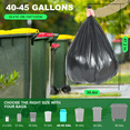 thumbnail image 2 of MoonSun Trash Bags 40-45 Gallon 2.0 Mil 50 Count Large Garbage Bags Black, Heavy Duty Garbage Can Liners Outdoor Indoor, 2 of 8