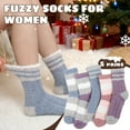thumbnail image 2 of UNEEI Fuzzy Socks for Women, Cozy Fluffy Winter Warm Slipper Socks , 6 Pair Colorful Fluffy Socks for Home Sleeping, 2 of 8