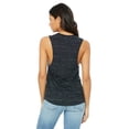 thumbnail image 2 of Bella Canvas Womens Flowy Scoop Blended Muscle Tank, M, Black Marble, 2 of 3