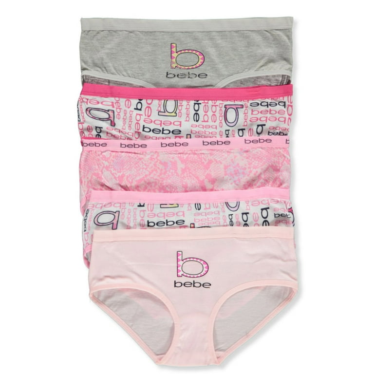 Bebe Girls' 5-Pack Underwear - pink/multi, 8 - 10 (Big Girls)