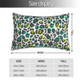 thumbnail image 2 of Zufioo Green Leopard Print Double-Sided Throw Pillow Cover, Pillow Protector Home Decor - With Hidden Zipper, Suitable for Bedroom, Living Room, Car Interior-14"x20", 2 of 6