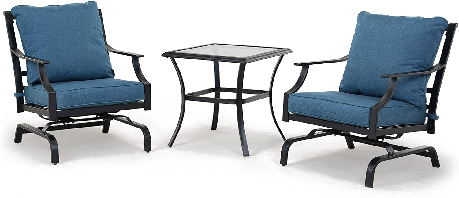 Grand Patio Outdoor Patio Seating, 3 Piece Patio Set, 2 Motion Chairs