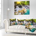 thumbnail image 3 of Designart Kanchanaburi Province Waterfall - Photography Throw Pillow - 16x16, 3 of 5
