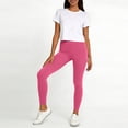 thumbnail image 6 of HTQWLP Women's High Waisted Leggings, Tummy Control Compression Fitness Yoga Pants, Soft Stretchy No Front Seam Leggings - Hot Pink M, 6 of 6
