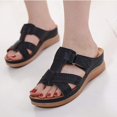 thumbnail image 6 of SWQZVT Wedges Sandals for Women Comfort Vintage Sandal Casual Summer Open Toe Slipper Mules Platform Sandals Shoes, 6 of 7