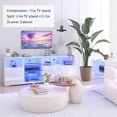 thumbnail image 4 of ANPOO 79'' LED TV Stand 90/85/75inch TV, High Glossy Entertainment Center with Storage Cabinet, Modern TV Console Media Cabinet for Living Room, Bedroom, 4 of 8
