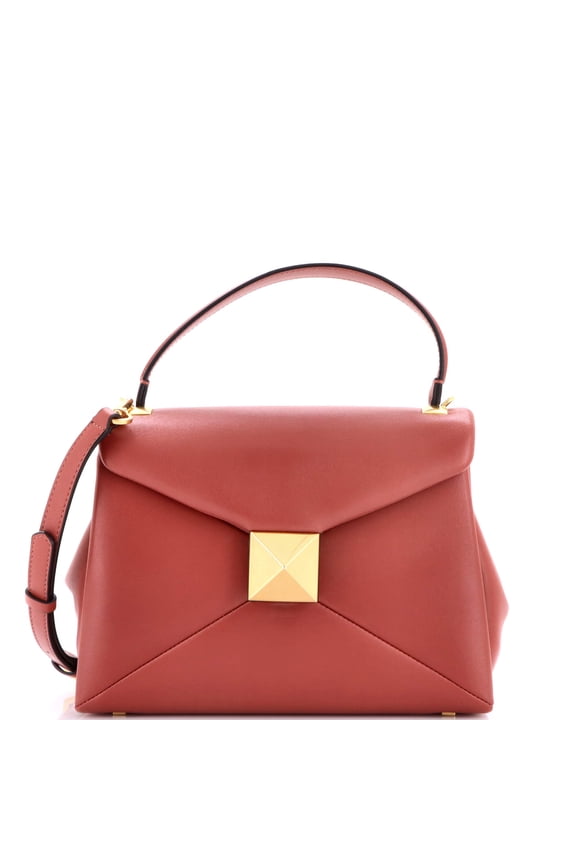 Pre-Owned One Stud Top Handle Flap Bag Leather Small By Rebag