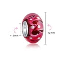 thumbnail image 3 of Bling Jewelry Womens Murano Glass Charm Bead Green Red Blue Aqua Wave Swirl Spacer for Bracelet, 3 of 4