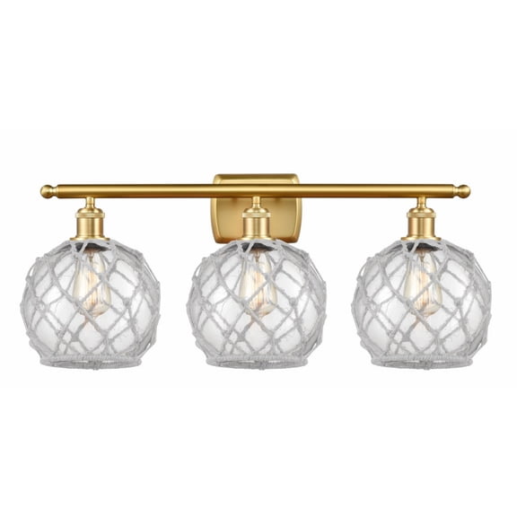 Innovations Lighting - Farmhouse Rope - 3 Light Bath Vanity In Industrial