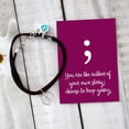 thumbnail image 6 of Lifebeats Women's Faux Leather Semi-Colon Wrap Bracelet on an Inspirational Easel Card, 6 of 11