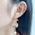 thumbnail image 2 of Halloween Glow in The Dark Earrings Glowing Magical Fantasy Fairy Ghost BOO Charm Cat Pumpkin Dangle Tassel Chain Drop Spooky Luminous Earrings Theme Jewelry Gift Costume Accessories, 2 of 9
