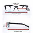 thumbnail image 3 of LANLANG 3 Pack Reading Glasses for men women with spring hinge, Clear lens, +3.00, 3colors, 3 of 9