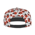thumbnail image 5 of Flat Bill Trucker Hats for Women Men - Red Ladybugs Adjustable Flat Baseball Cap Snapback Hats Dad Hats for Men, 5 of 7