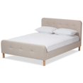 thumbnail image 1 of Baxton Studio Samson Upholstered Full Platform Bed in Light Beige, 1 of 7