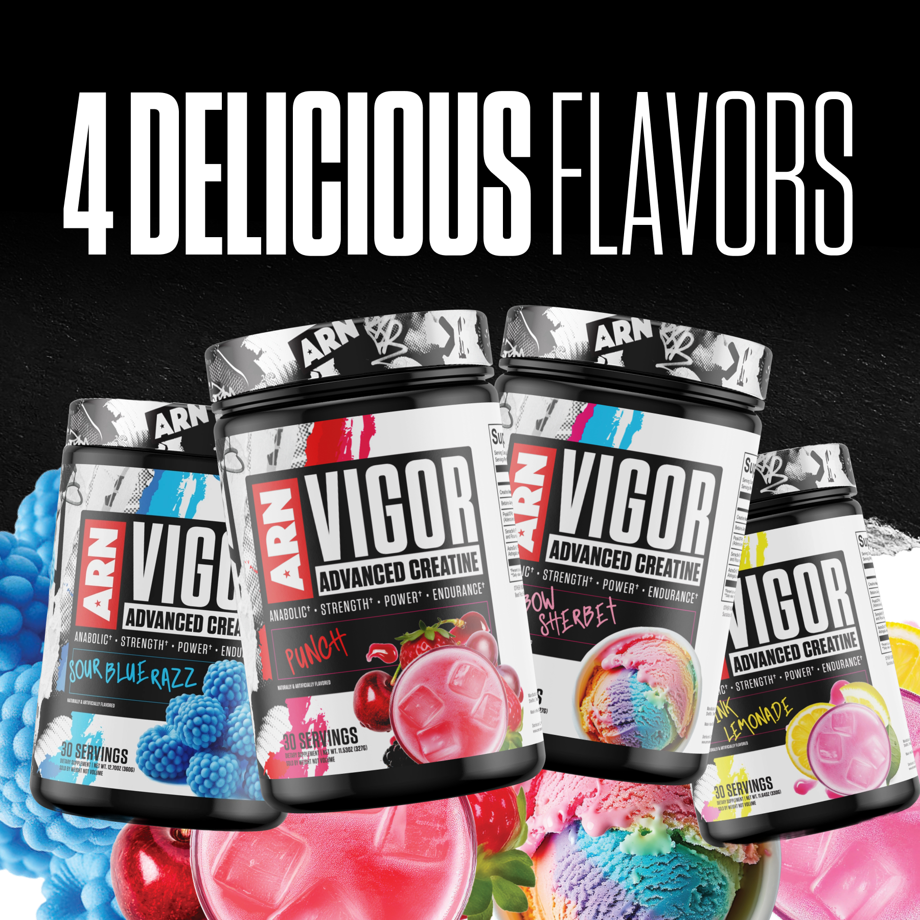 Arms Race Nutrition | ARN | Vigor Advanced Creatine Formula (30 Servings, Orange Julian)