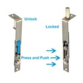 thumbnail image 4 of Uxcell Flush Bolt 6" x 0.71", Stainless Steel French Door Lock for Wood Composite Double Door, Bronze, 4 of 6