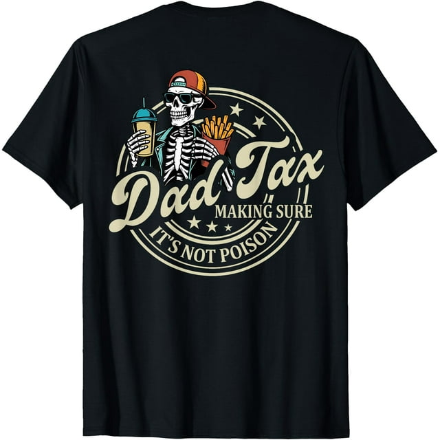 T-Shirt Papa Taxe Assurant Que Ce n'Est Pas un Squelette de Poison - Blanc - G