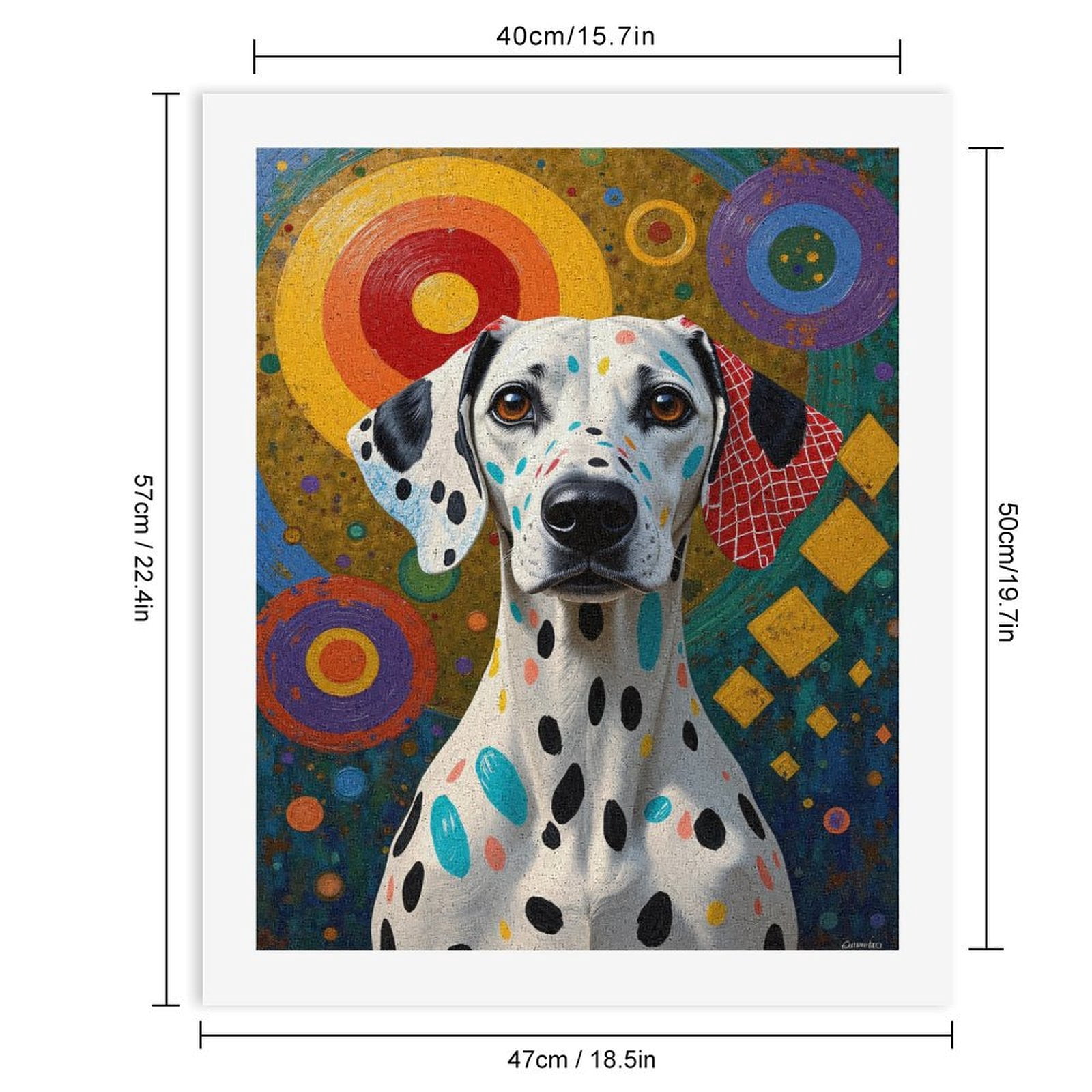 Paint By Numbers Kit for Adults Beginner - DIY Dalmatian Colorful Abstract Art Canvas Painting Kits for Adults, Frameless Paint By Number for Adults for Home Wall Decor 16x20 Inch
