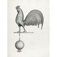 thumbnail image 2 of Eyth, Albert 25x32 Gold Ornate Wood Framed with Double Matting Museum Art Print Titled - Weather Vane Iron Rooster, 2 of 4