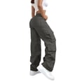 thumbnail image 3 of Resicozy Baggy Womens Cargo Pants High Waisted Open Leg Pants Hiking Lightweight Streetwear Trousers with Multiple Pockets Dark Gray 3XL, 3 of 4