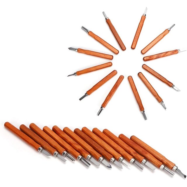 Kit de tallado de madera Kit de tallado de madera para niños principiantes - Juego de cuchillos para tallar madera Cuchillo para tallar Cuchillos para tallar madera Herramientas para tallar