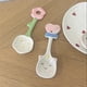 thumbnail image 4 of Cuchara de sopa redonda de cerámica de 4 piezas for niñas, cucharas for niños con mango corto, cucharas pequeñas de cerámica for postre o juego de sopa, coloridas, 4 of 6