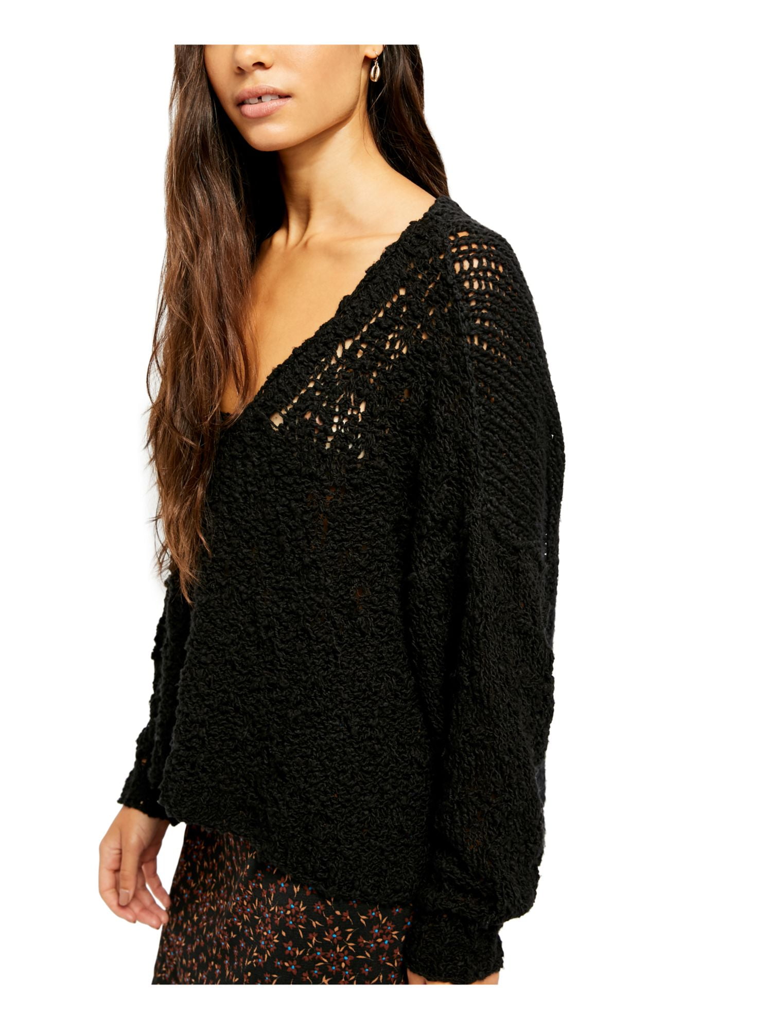 Sinis ornament Shah Free People Womens Textured Long Sleeve V Neck Sweater Size - Walmart.com