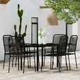 thumbnail image 1 of vidaXL 7 Piece Garden Dining Set Black, 1 of 4