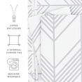 thumbnail image 5 of Noble Linens Light Gray Alps Chevron Pattern 2-Piece Duvet Cover Set, Twin/TwinXL, 5 of 10