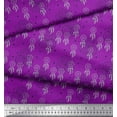 thumbnail image 3 of Soimoi Purple Velvet Fabric Star Tetrahedron Geometric Print Sewing Fabric Yard 60 Inch Wide, 3 of 3