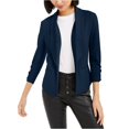 thumbnail image 1 of Bar III - Chaqueta de crepé para mujer, color azul, pequeña bar III Sin botón, 1 of 1