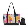 thumbnail image 7 of FORMRS Canvas Laptop Tote Bag for Women with 15.6" Computer Compartments Shoulder Handbag, Art Geometric, 7 of 7