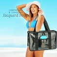 thumbnail image 2 of Fammart Clear Beach Tote Bag for Women, Large Pool Tote Cruise Vacation Essentials,Jelly Black, 2 of 6